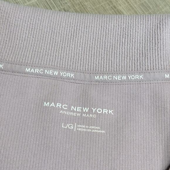 MARC NEW YORK ANDREW MARC Lavender Long Sleeve Collared 1/4 Zip Shirt Women’s - Picture 2 of 7
